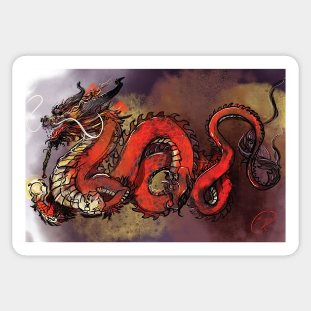 The Year of the Dragon Sticker by i4ni Studio